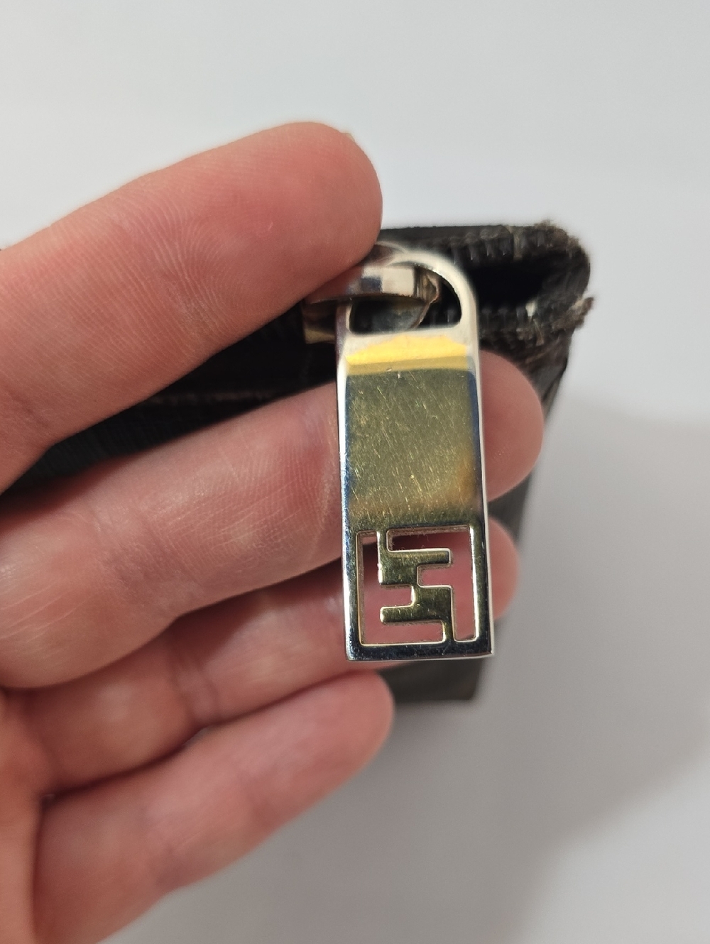 Fendi Brown Monogram Canvas Floral Zip Pouch - Picture 8 of 12